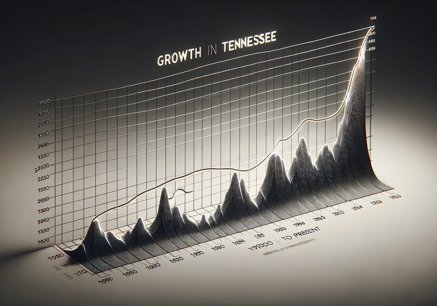 The inscription Growth in Tennessee is next to the graph