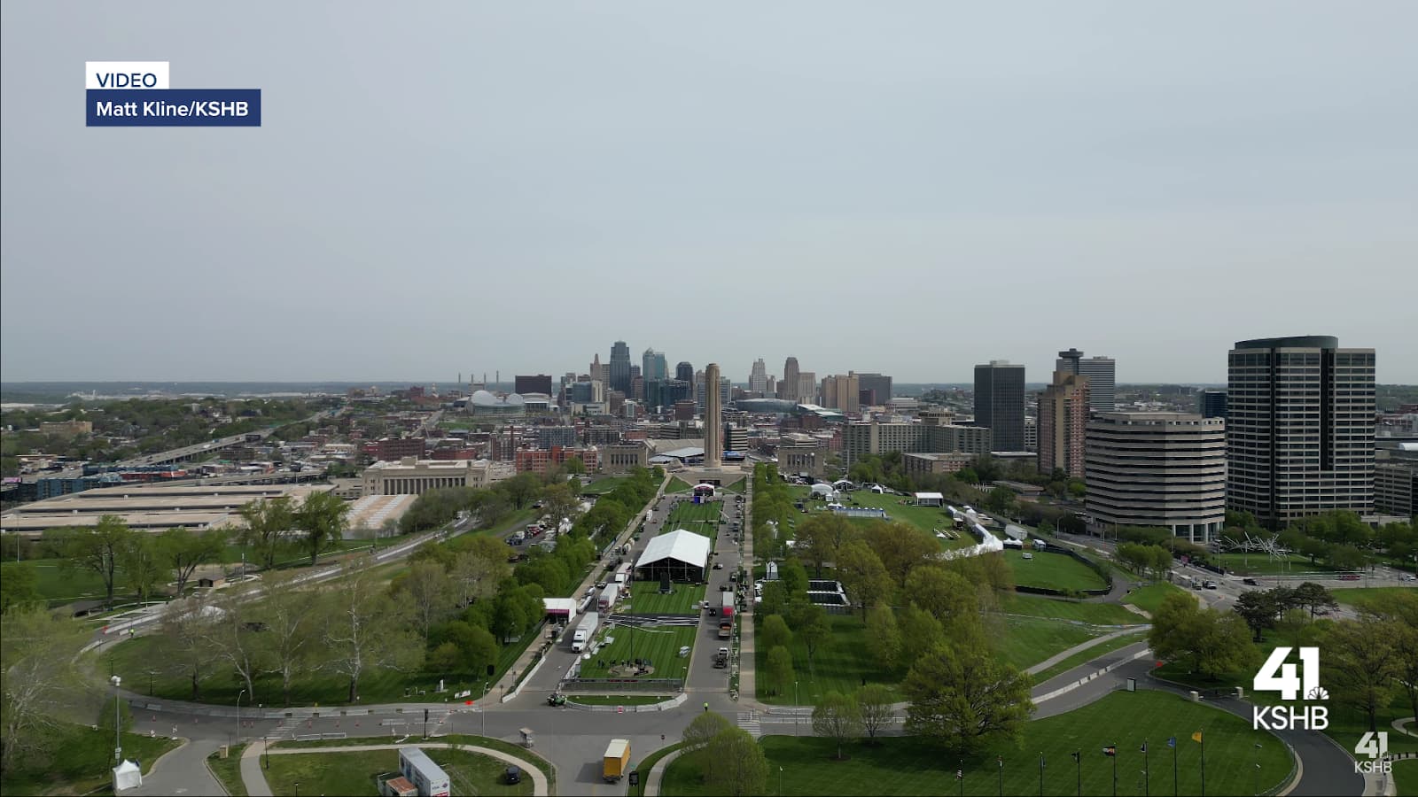 Bird view of Kansas City