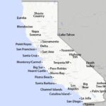 Map of the State of California with city names