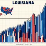 Louisiana state map next to graph