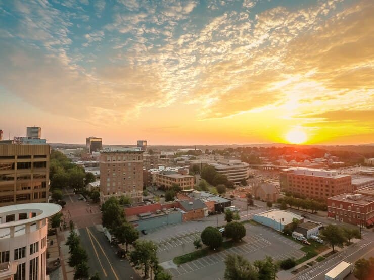 Sunset in Greenville